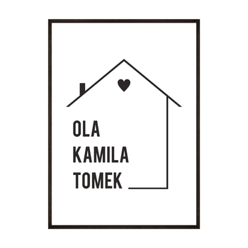 Plakat Rodzina Imiona