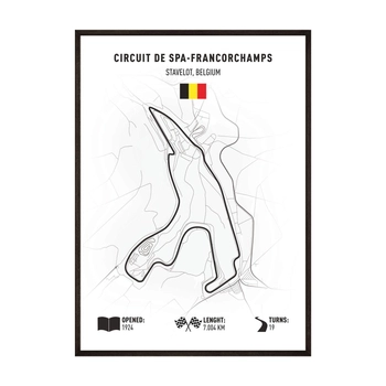 Plakat mapa toru grand prix