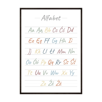Plakat Edukacyjny Dla Dzieci Alfabet no1