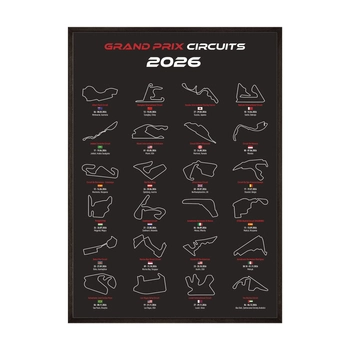 Plakat grand prix circuits 2026 black edition