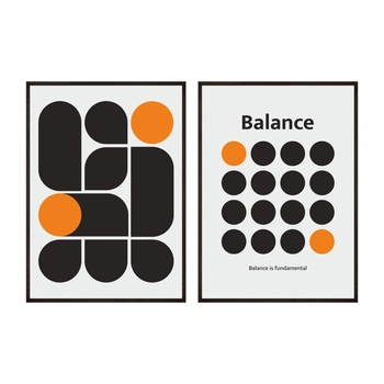 Zestaw plakatów geometryczna harmonia