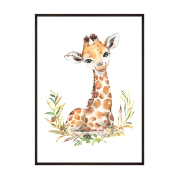 Plakat Safari Żyrafa