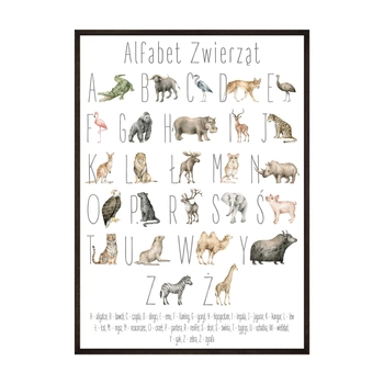 Plakat Alfabet Ze Zwierzętami no2