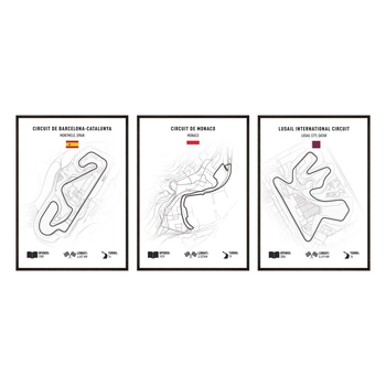 Zestaw plakatów tory grand prix
