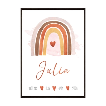 Metryczka Boho Dla Dziewczynki